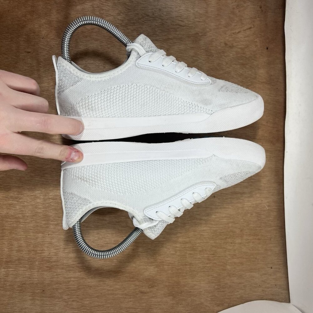 Vessi Weekend Women Size 6 White Knit Comfort Lace Up Low Top Casual Shoes - Picture 6 of 9